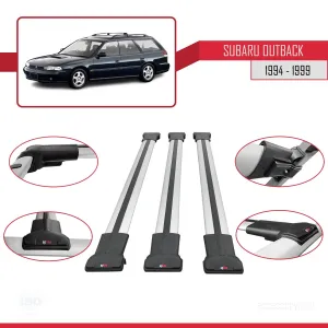 Subaru Outback 1994-1999 (BG) Arası ile uyumlu FLY Model Ara Atkı Tavan Barı GRİ 3 ADET BAR - Görsel 5