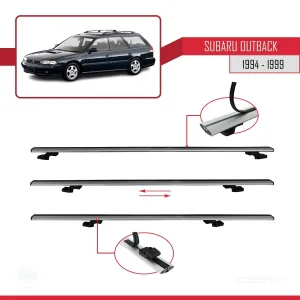Subaru Outback 1994-1999 Arası ile uyumlu Basic Model Ara Atkı Tavan Barı GRİ 3 ADET thumb 5