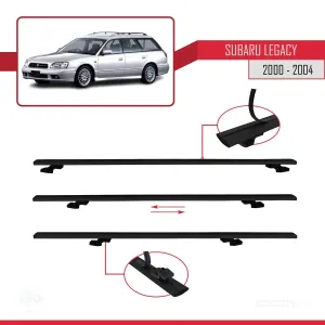Subaru Legacy 2000-2004 Arası ile uyumlu Basic Model Ara Atkı Tavan Barı SİYAH 3 ADET thumb 5
