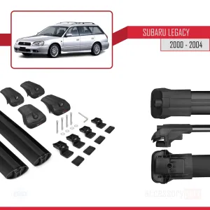 Subaru Legacy 2000-2004 Arası ile uyumlu ACE-1 Ara Atkı Tavan Barı SİYAH - Görsel 5