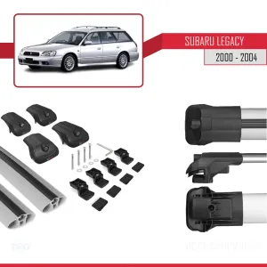 Subaru Legacy 2000-2004 Arası ile uyumlu ACE-1 Ara Atkı Tavan Barı GRİ - Görsel 5