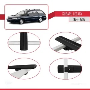 Subaru Legacy 1994-1999 Arası ile uyumlu Basic Model Ara Atkı Tavan Barı SİYAH 3 ADET - Görsel 4