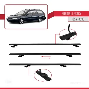 Subaru Legacy 1994-1999 Arası ile uyumlu Basic Model Ara Atkı Tavan Barı SİYAH 3 ADET - Görsel 5