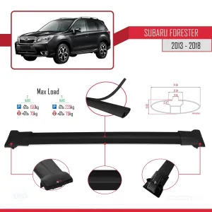 Subaru Forester 2013-2018 Arası ile uyumlu FLY Model Ara Atkı Tavan Barı SİYAH thumb 4