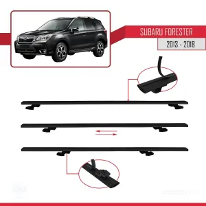 Subaru Forester 2013-2018 Arası ile uyumlu Basic Model Ara Atkı Tavan Barı SİYAH 3 ADET thumb 5