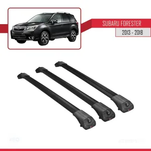Subaru Forester 2013-2018 Arası ile uyumlu ACE-1 Ara Atkı Tavan Barı SİYAH 3 ADET BAR - Görsel 3