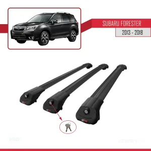 Subaru Forester 2013-2018 Arası ile uyumlu ACE-1 Ara Atkı Tavan Barı SİYAH 3 ADET BAR - Görsel 4