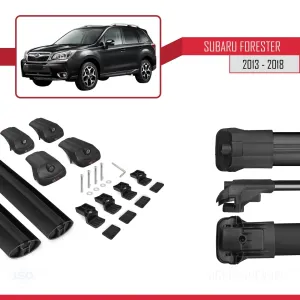 Subaru Forester 2013-2018 Arası ile uyumlu ACE-1 Ara Atkı Tavan Barı SİYAH - Görsel 5