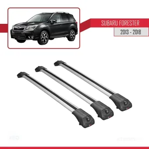 Subaru Forester 2013-2018 Arası ile uyumlu ACE-1 Ara Atkı Tavan Barı GRİ 3 ADET BAR - Görsel 3