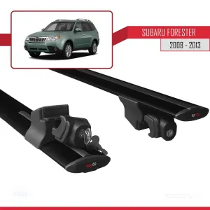 Subaru Forester 2008-2013 Arası ile uyumlu HOOK Model Anahtar Kilitli Ara Atkı Tavan Barı SİYAH thumb 5