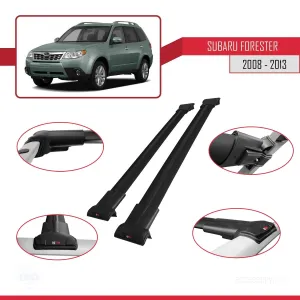 Subaru Forester 2008-2013 Arası ile uyumlu FLY Model Ara Atkı Tavan Barı SİYAH - Görsel 5