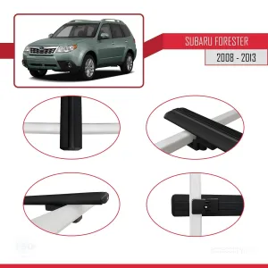 Subaru Forester 2008-2013 Arası ile uyumlu Basic Model Ara Atkı Tavan Barı SİYAH 3 ADET thumb 4