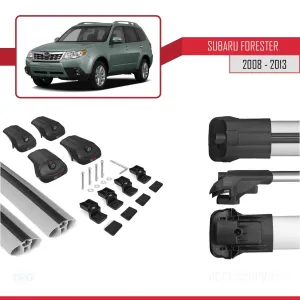 Subaru Forester 2008-2013 Arası ile uyumlu ACE-1 Ara Atkı Tavan Barı GRİ thumb 5