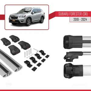 Subaru Forester (SK) 2019 ve Sonrası ile uyumlu ACE-1 Ara Atkı Tavan Barı GRİ thumb 5