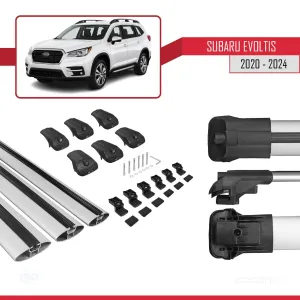 Subaru Evoltis 2020 ve Sonrası ile uyumlu ACE-1 Ara Atkı Tavan Barı GRİ 3 ADET BAR thumb 5