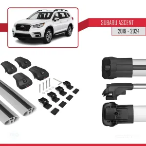 Subaru Ascent 2019 ve Sonrası ile uyumlu ACE-1 Ara Atkı Tavan Barı GRİ - Görsel 5