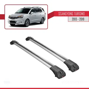 Ssangyong Turismo 2013-2019 Arası ile uyumlu ACE-1 Ara Atkı Tavan Barı GRİ thumb 3