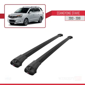 Ssangyong Stavic 2013-2019 Arası ile uyumlu ACE-1 Ara Atkı Tavan Barı SİYAH - Görsel 3