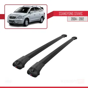 Ssangyong Stavic 2004-2012 Arası ile uyumlu ACE-1 Ara Atkı Tavan Barı SİYAH - Görsel 3
