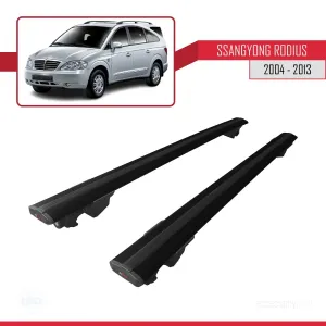 Ssangyong Rodius 2004-2013 Arası ile uyumlu HOOK Model Anahtar Kilitli Ara Atkı Tavan Barı SİYAH thumb 4