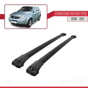 Ssangyong Rexton Y250 2006-2012 Arası ile uyumlu ACE-1 Ara Atkı Tavan Barı SİYAH - Görsel 3