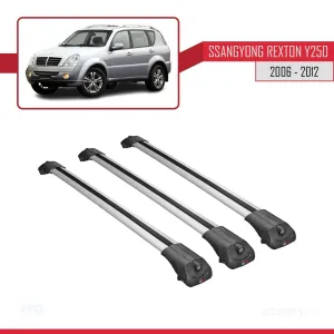 Ssangyong Rexton Y250 2006-2012 Arası ile uyumlu ACE-1 Ara Atkı Tavan Barı GRİ 3 ADET BAR thumb 3