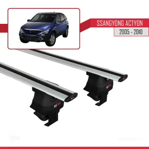 Ssangyong Actyon 2005-2010 Arası ile uyumlu ACE-4 Ara Atkı Tavan Barı GRİ - Görsel 2