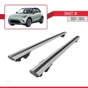 Smart #1 2022 ve Sonrası ile uyumlu HOOK Model Anahtar Kilitli Ara Atkı Tavan Barı GRİ - Görsel 4