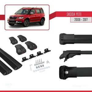 Skoda Yeti 2009-2017 Arası ile uyumlu ACE-1 Ara Atkı Tavan Barı SİYAH - Görsel 5