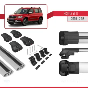 Skoda Yeti 2009-2017 Arası ile uyumlu ACE-1 Ara Atkı Tavan Barı GRİ - Görsel 5
