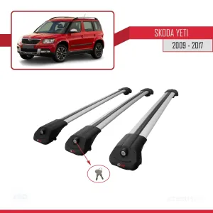 Skoda Yeti 2009-2017 Arası  ile uyumlu ACE-1 Ara Atkı Tavan Barı GRİ 3 ADET BAR thumb 4