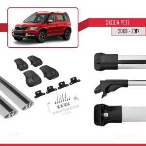 Skoda Yeti 2009-2017 Arası  ile uyumlu ACE-1 Ara Atkı Tavan Barı GRİ - Görsel 5