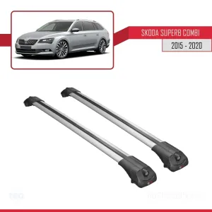 Skoda SuperB COMBI 2015-2020 Arası ile uyumlu ACE-1 Ara Atkı Tavan Barı GRİ - Görsel 3