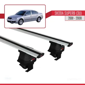 Skoda Superb (3U) 2001-2008 Arası ile uyumlu ACE-4 Ara Atkı Tavan Barı GRİ thumb 2