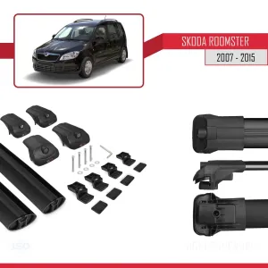 Skoda Roomster 2007-2015 Arası ile uyumlu ACE-1 Ara Atkı Tavan Barı SİYAH - Görsel 5
