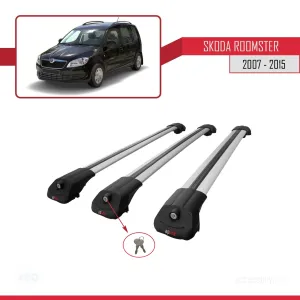 Skoda Roomster 2007-2015 Arası ile uyumlu ACE-1 Ara Atkı Tavan Barı GRİ 3 ADET BAR thumb 4