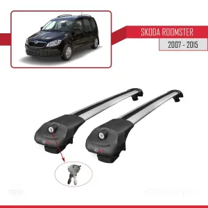 Skoda Roomster 2007-2015 Arası ile uyumlu ACE-1 Ara Atkı Tavan Barı GRİ thumb 4