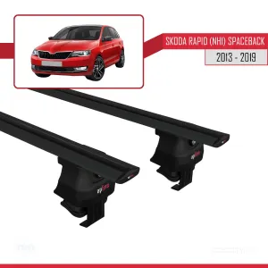 Skoda Rapid (NH1) Spaceback 2013-2019 Arası ile uyumlu ACE-4 Ara Atkı Tavan Barı SİYAH thumb 4