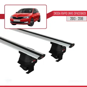 Skoda Rapid (NH1) Spaceback 2013-2019 Arası ile uyumlu ACE-4 Ara Atkı Tavan Barı GRİ - Görsel 2