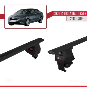 Skoda Octavia III (5E) 2013-2019 Arası ile uyumlu ACE-4 Ara Atkı Tavan Barı SİYAH - Görsel 5