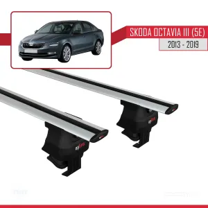 Skoda Octavia III (5E) 2013-2019 Arası ile uyumlu ACE-4 Ara Atkı Tavan Barı GRİ - Görsel 2