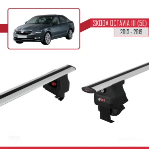 Skoda Octavia III (5E) 2013-2019 Arası ile uyumlu ACE-4 Ara Atkı Tavan Barı GRİ - Görsel 3