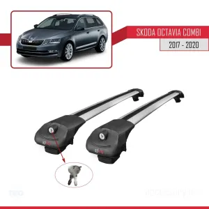 Skoda Octavia COMBİ 2017-2020 Arası ile uyumlu ACE-1 Ara Atkı Tavan Barı GRİ - Görsel 4
