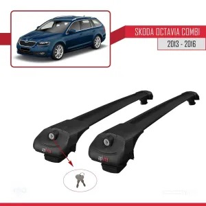 Skoda Octavia COMBİ 2013-2016 Arası ile uyumlu ACE-1 Ara Atkı Tavan Barı SİYAH - Görsel 4