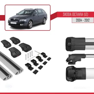 Skoda Octavia (1Z) 2004-2012 Arası ile uyumlu ACE-1 Ara Atkı Tavan Barı GRİ - Görsel 5