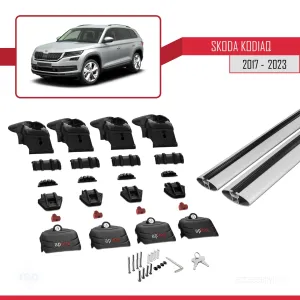 Skoda Kodiaq 2017-2023 Arası ile uyumlu ACE-2 Ara Atkı Tavan Barı GRİ - Görsel 5