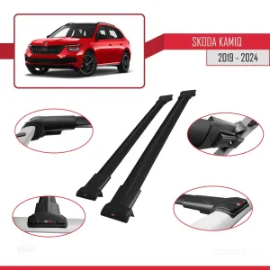 Skoda Kamiq 2019 ve Sonrası ile Uyumlu FLY Model Ara Atkı Tavan Barı SİYAH - Görsel 5