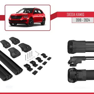 Skoda Kamiq 2019 ve Sonrası ile uyumlu ACE-1 Ara Atkı Tavan Barı SİYAH thumb 5