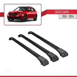 Skoda Kamiq 2019 ve Sonrası  ile uyumlu ACE-1 Ara Atkı Tavan Barı SİYAH 3 ADET BAR thumb 3