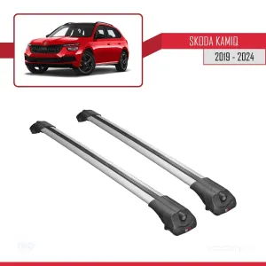 Skoda Kamiq 2019 ve Sonrası  ile uyumlu ACE-1 Ara Atkı Tavan Barı GRİ thumb 3